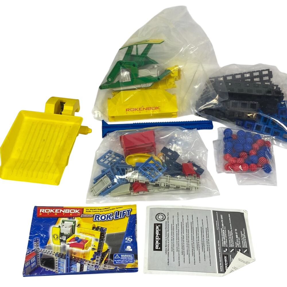 Rokenbok Power ROK-Lift Set 100% Complete Set 2002 Manual Accessories 04314